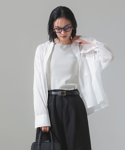 ブラウス シャツ KHADI オーバー ショート シャツ レディース