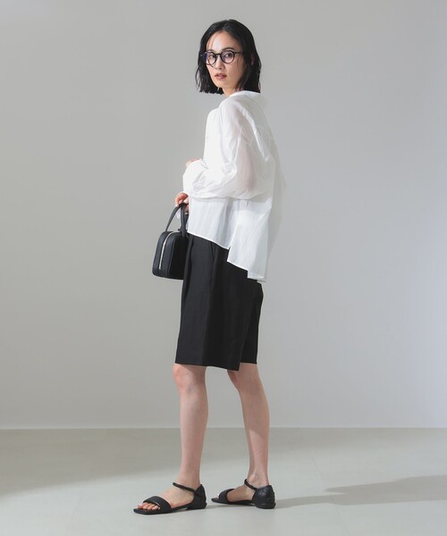 Demi-Luxe BEAMS ブラウス シャツ KHADI オーバー ショート
