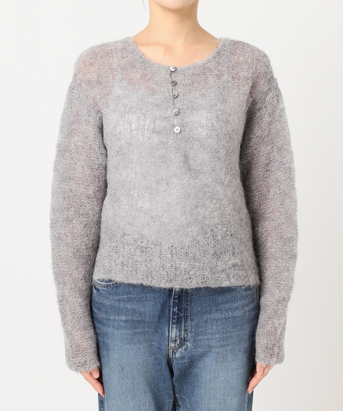 plage ニット セーター 「追加」HENLEY ALPACA mix プルオーバー
