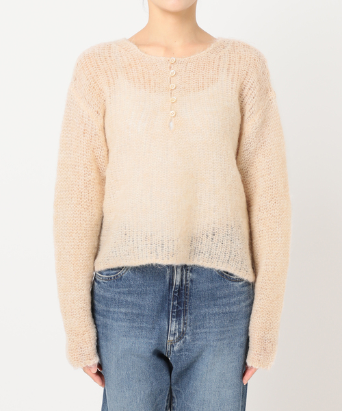 Plage HENLEY ALPACA mix プルオーバー plage ニット セーター 「追加」HENLEY ALPACA mix プルオーバー