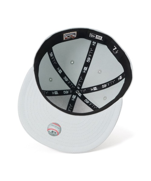 59FIFTY ホワイトキャップ サイズ8 MLBロゴ NEW ERA（ニューエラ） メンズ キャップ 帽子 レディース NEW ERA