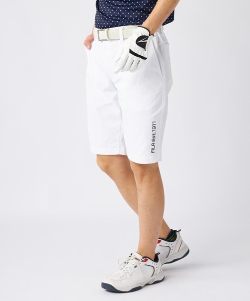 FILA GOLF ハーフパンツ パンツ ストレッチツイル ワンポイントロゴ