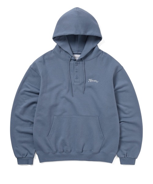 thisisneverthat パーカー Quarter Button Hoodie メンズ