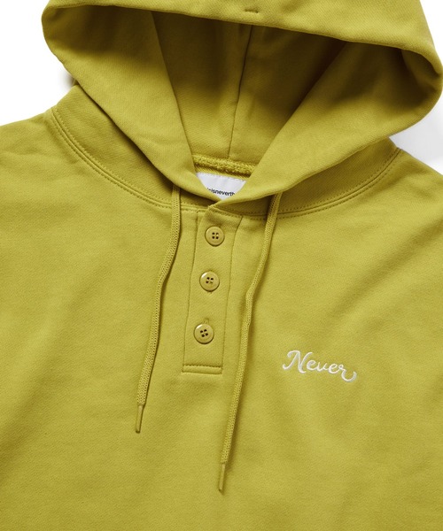 【THISISNEVERTHAT】クォーターボタンパーカーオフブラック thisisneverthat パーカー Quarter Button Hoodie メンズ