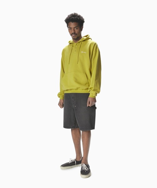 thisisneverthat パーカー Quarter Button Hoodie メンズ