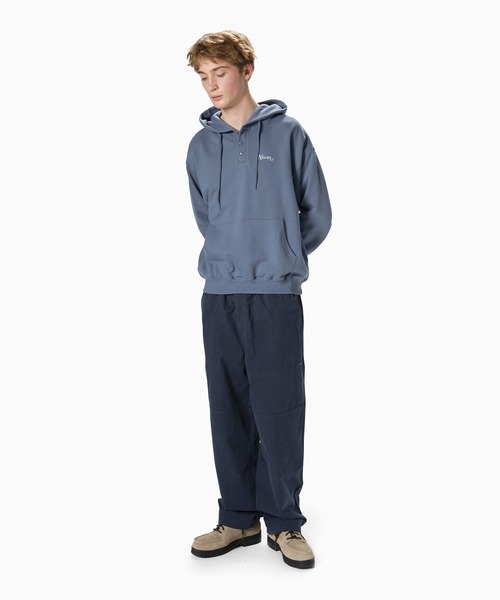 thisisneverthat パーカー Quarter Button Hoodie メンズ