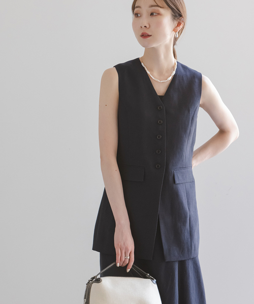NOBLE ベスト ジレ Vカラージレブラウス レディース メンズ