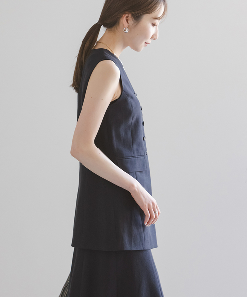 NOBLE ベスト ジレ Vカラージレブラウス レディース メンズ