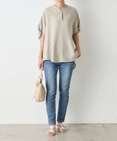 BEARDSLEY 麻調合繊ボリュームブラウス BEARDSLEY｜麻調合繊ボリュームブラウス | Rakuten Fashion(楽天