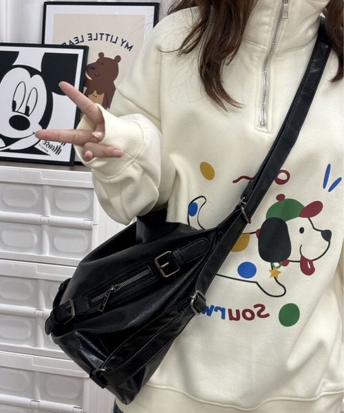 DEVICE ショルダーバッグ バッグ 3way フェイクレザー
