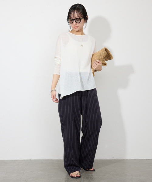 SLOBE IENA ニット セーター 「追加」コットンシルクビッグプル