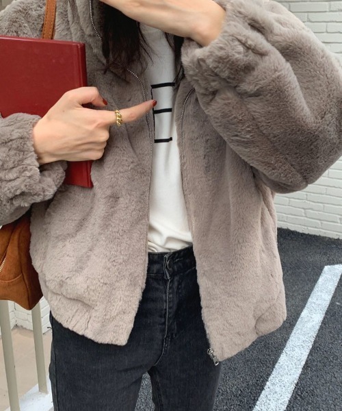 「deux amour」 ブルゾン FREE アイボリー レディース_画像3