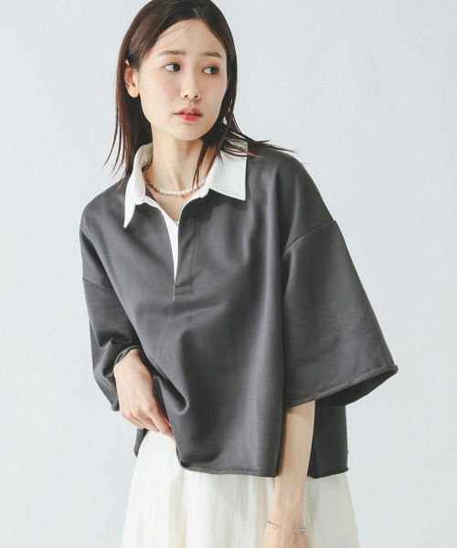 GLOBAL WORK（グローバルワーク） tシャツ 裏毛スキッパープルオーバー
