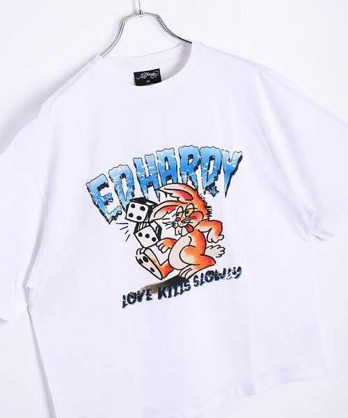 エドハーディー ed hardy レディース 半袖Tシャツ ホワイト XSサイズ W02WSP052 白 新品 IBIZA Ed Hardy エドハーディー Tシャツ レディース 半袖 ライン