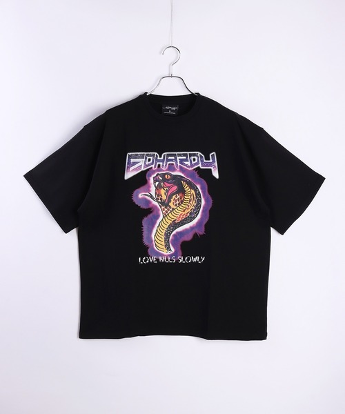 Ed Hardy 半袖Tシャツ パープル Sサイズ Ed Hardy（エド・ハーディー） tシャツ ルーズサイズ プリント半袖T