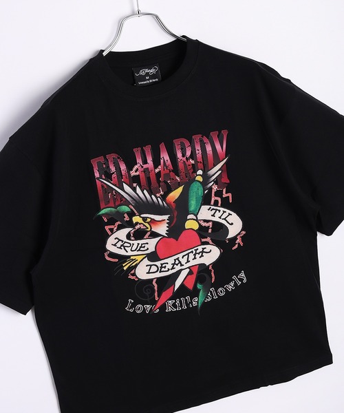 EDO HARDY エドハーディー USA製 レディース レースアップTシャツ セール】2025SS新柄追加 Ed Hardy/エド・ハーディー