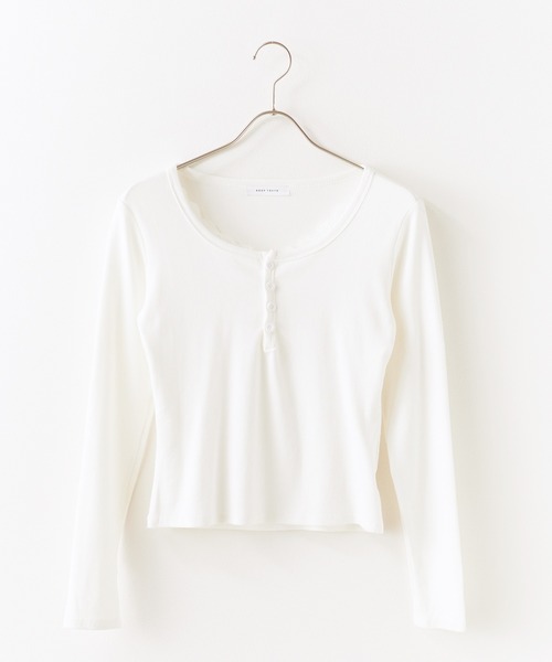 ROOP TOKYO tシャツ Henry Neck Lace Top / ヘンリーネック