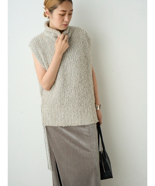 「MIESROHE」 ノースリーブニット ONE SIZE ブラック レディース MIESROHE 「MIESROHE」 ノースリーブトップス 0 ブラック