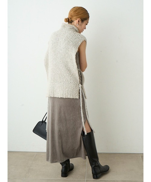 「MIESROHE」 ノースリーブニット ONE SIZE ブラック レディース MIESROHE 「MIESROHE」 ノースリーブワンピース 1 ブラック