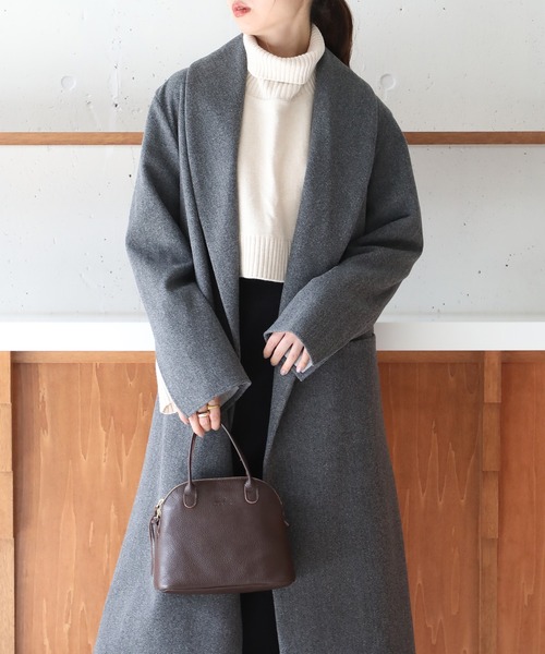 「MAISON BREEZE」 チェスターコート L ブラウン レディース_画像6