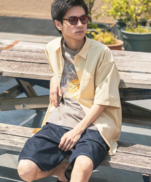 niko and…（ニコアンド） シャツ テックリネンファンクションシャツ