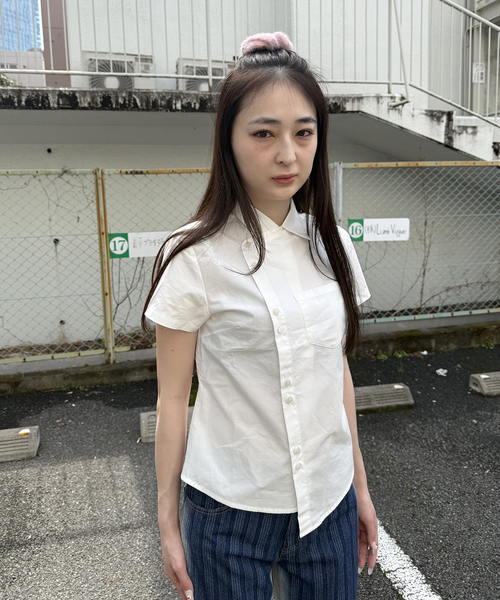 ブラウス シャツ アシンメトリーデザイン レディース : ZOZOTOWN