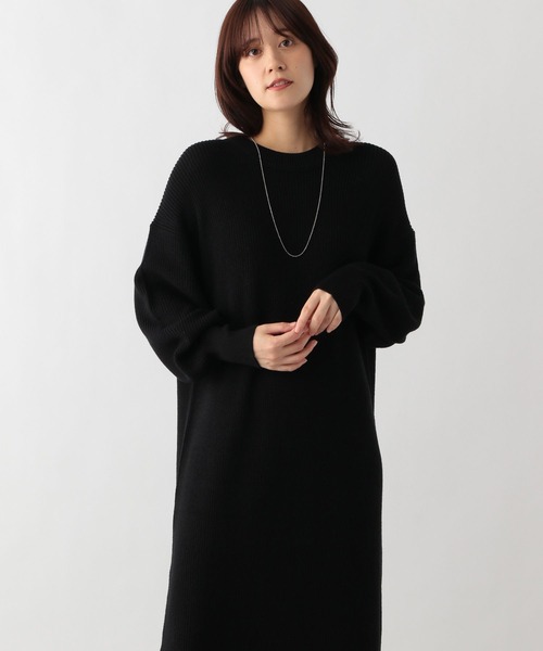 「GLOBAL WORK Smile Seed Store」 ニットワンピース LARGE ブラック レディース_画像5