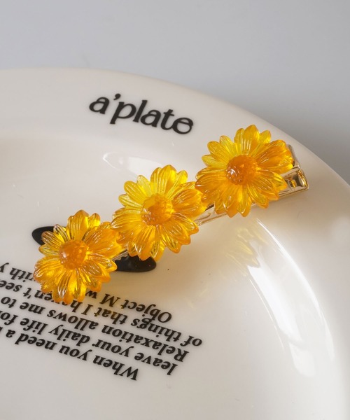 ヘアピン 「 ammy. / エイミードット 」 ひまわり アクリル ヘア