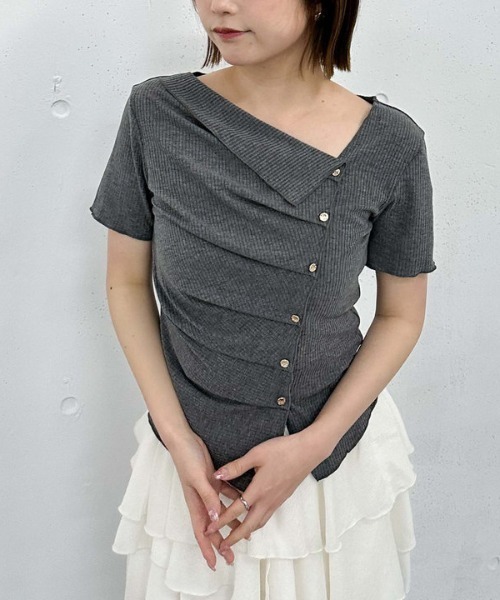 tシャツ ドットボタンリブトップス レディース 26_000000021886.jpg?1682670207