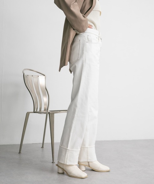 [KBF] Denim брюки 38 белый женский 
