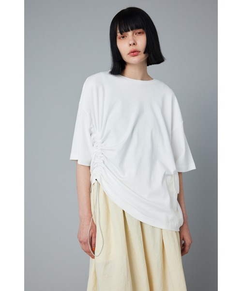 新品　HaRiN.CYE ホワイト エッグ半袖トップス タグ付き HeRIN.CYE | Deformation cut tops (Tシャツ・カットソー(半袖