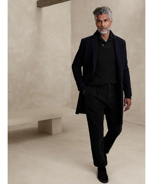 「BANANA REPUBLIC FACTORY STORE」 長袖ニット S バーガンディー メンズ