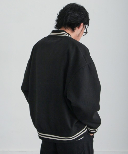 「ZIP FIVE」 スタジャン X-LARGE ブラック×ホワイト メンズ_画像5