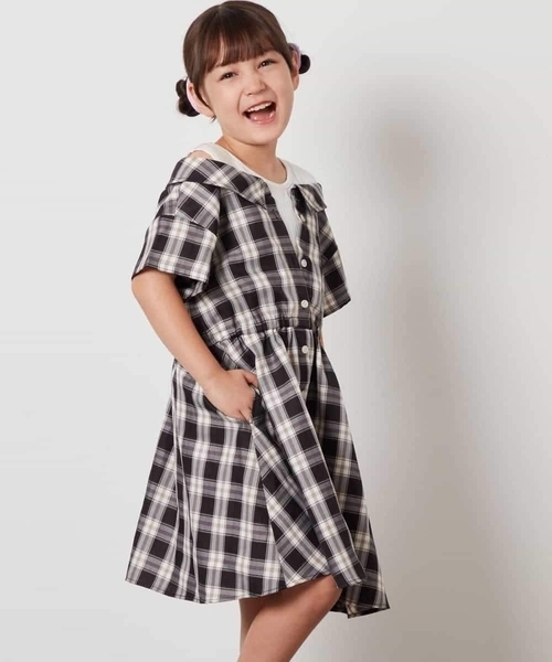 女の子　130 140 アウター　ワンピース　まとめ売り　新品未使用タグ付き a.v.v ワンピース 「140-150」レイヤード風オフショルワンピース