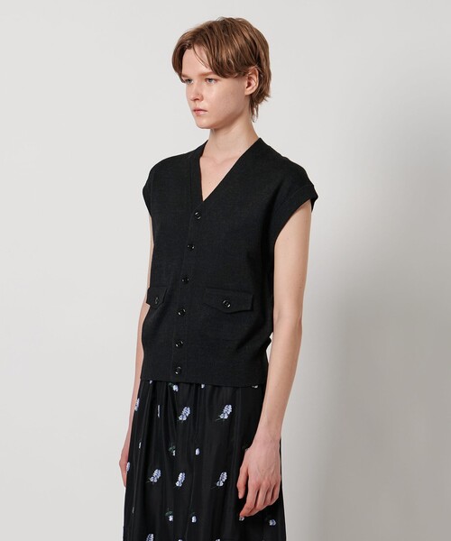 LOEFF（ロエフ） ベスト ジレ 「LOEFF」フラップ Vネック ベスト