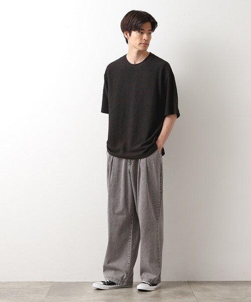 THE SHOP TK パンツ ツータックワイドデニムパンツ メンズ : ZOZOTOWN