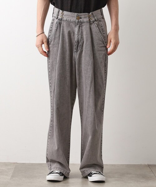 THE SHOP TK パンツ ツータックワイドデニムパンツ メンズ : ZOZOTOWN