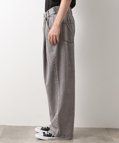 THE SHOP TK パンツ ツータックワイドデニムパンツ メンズ : ZOZOTOWN