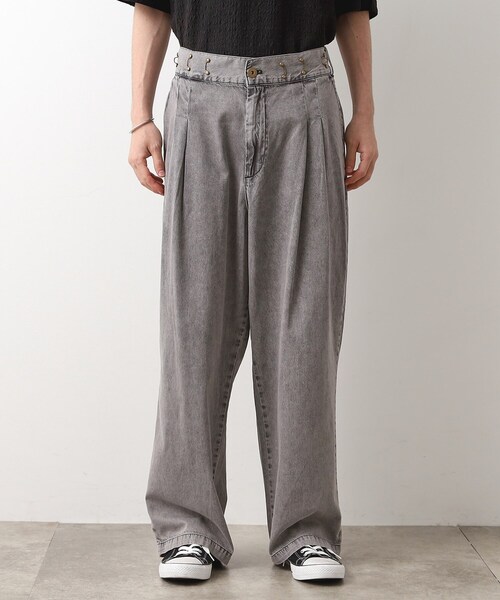 THE SHOP TK パンツ ツータックワイドデニムパンツ メンズ : ZOZOTOWN