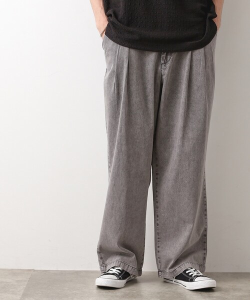 THE SHOP TK パンツ ツータックワイドデニムパンツ メンズ : ZOZOTOWN