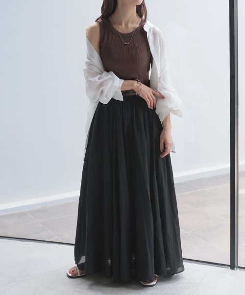 スカート 極美品 YUNI 日本製 綿100% ロングスカート