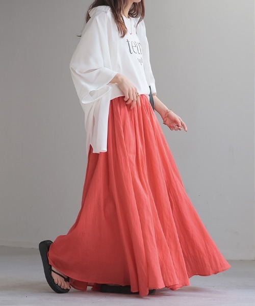 スカート 極美品 YUNI 日本製 綿100% ロングスカート