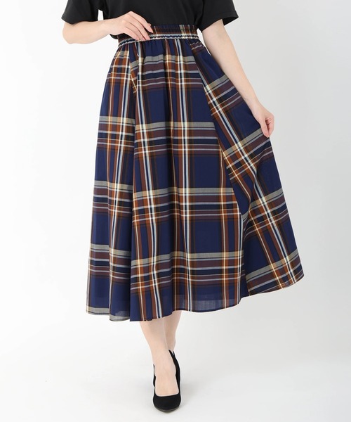 新品　STRAWBERRY-FIELDS ビックカラーチェックロングスカート STRAWBERRY-FIELDS スカート ビックカラーチェック_マドラス