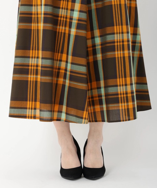 新品　STRAWBERRY-FIELDS ビックカラーチェックロングスカート STRAWBERRY-FIELDS スカート ビックカラーチェック_マドラス