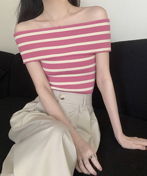 値下げ【新品・タグ付き】YOOU★オフショルダー トップス オフショルダートップス レディース : ZOZOTOWN Yahoo!店 - 通販