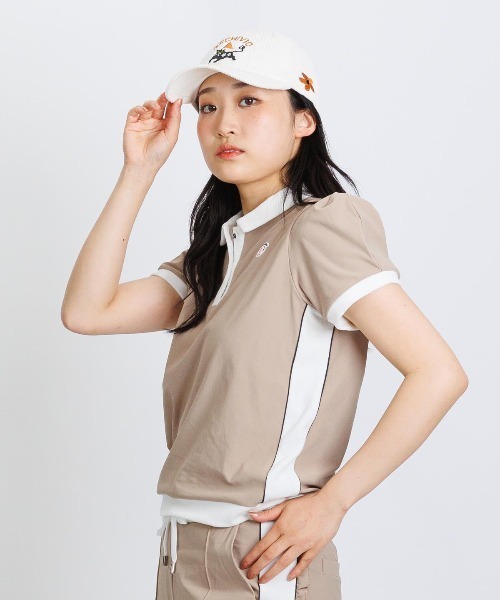 archivio（アルチビオ） ポロシャツ ポロ 「LADIES」綿ベロア切替UV冷