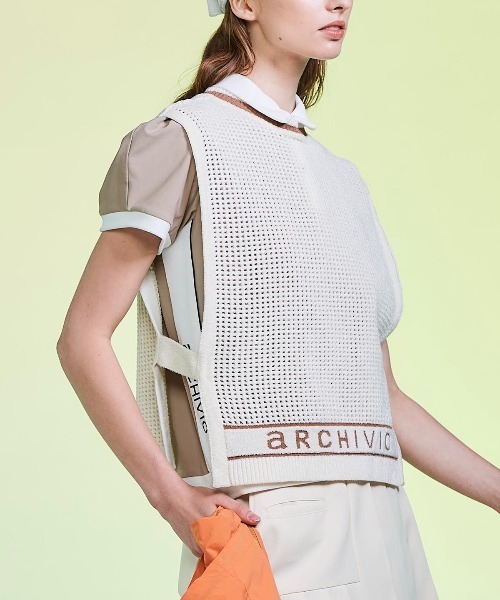 archivio（アルチビオ） ポロシャツ ポロ 「LADIES」綿ベロア切替UV冷