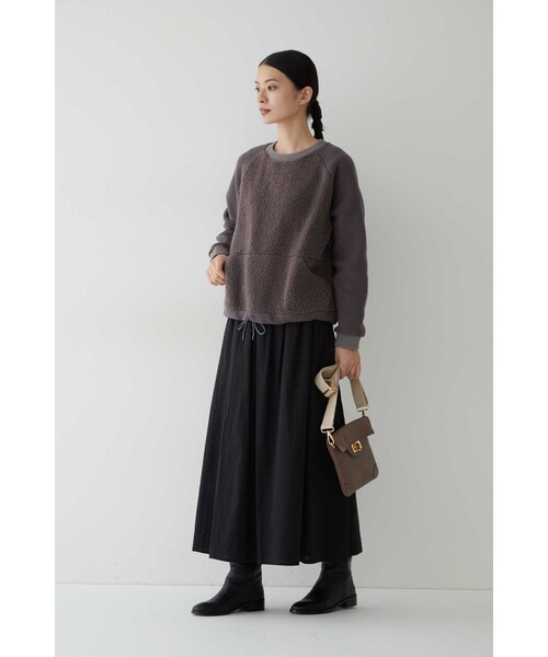 「human woman」 長(zhǎng)袖カットソー MEDIUM グレー レディース