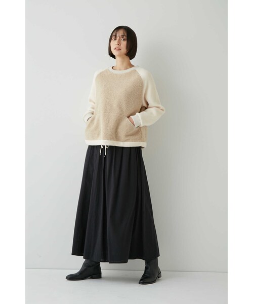 「human woman」 長(zhǎng)袖カットソー MEDIUM グレー レディース