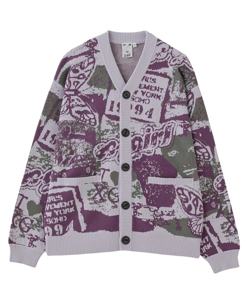 X-girl ガーディガン ニット セーター X-girl エックスガール ZEBRA KNIT CARDIGAN カーディガン
